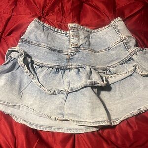 ✨Denim Ruffle Skort✨